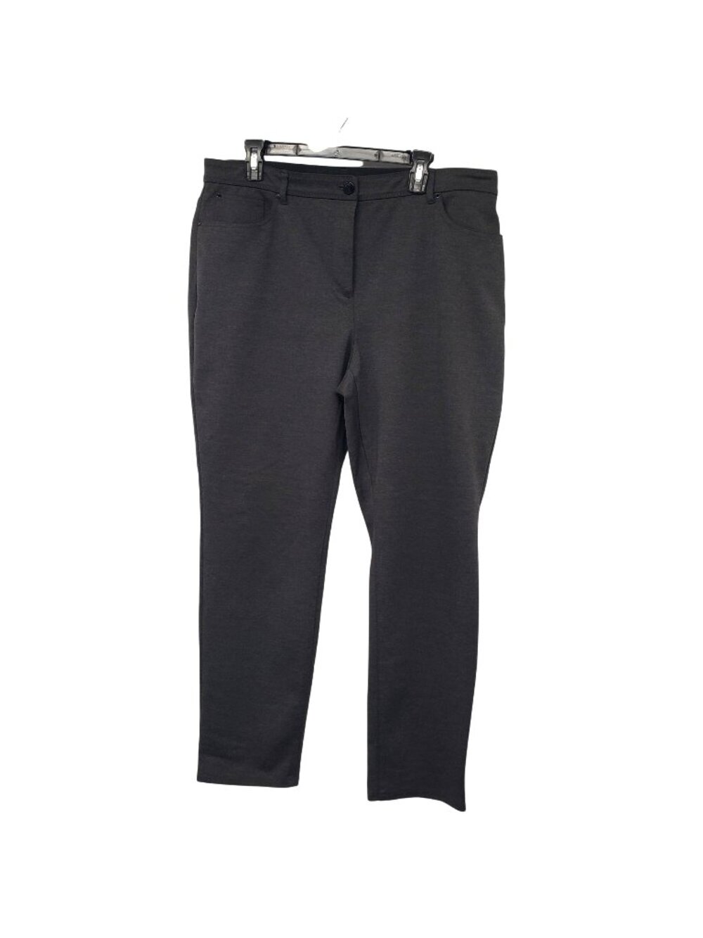Chico's So Slimming Gray Pants 2.5 Short Stretchy Casual Work Office Cropped